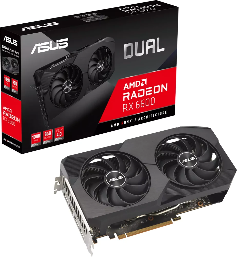 Видеокарта Asus RX 6600 Dual V2 8GB GDDR6 (DUAL-RX6600-8G-V2)
