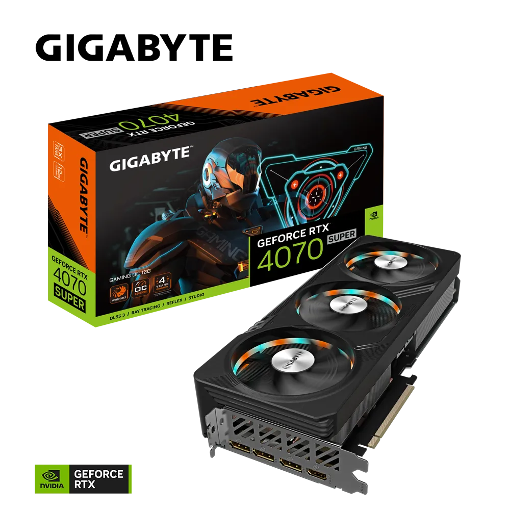 Видеокарта Gigabyte RTX 4070 Super GAMING OC 12G (GV-N407SGAMING OC-12GD)
