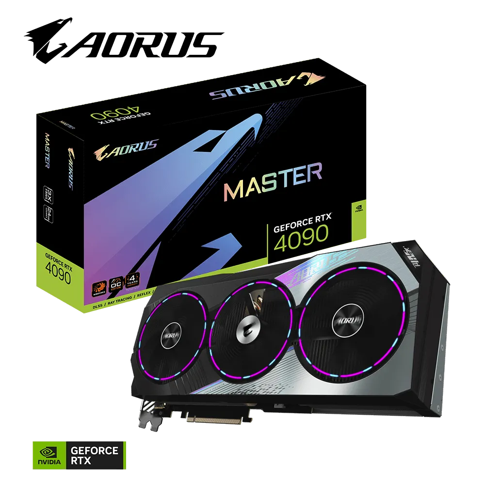 Видеокарта Gigabyte RTX 4090 Aorus Master 24 (GV-N4090AORUS M-24GD)