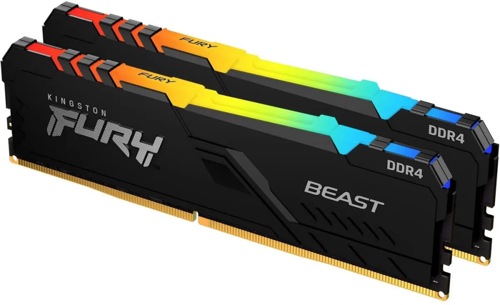 Модуль памяти 32Gb (2*16Gb) Kingston FURY Beast Black RGB (KF426C16BB12AK2/32)