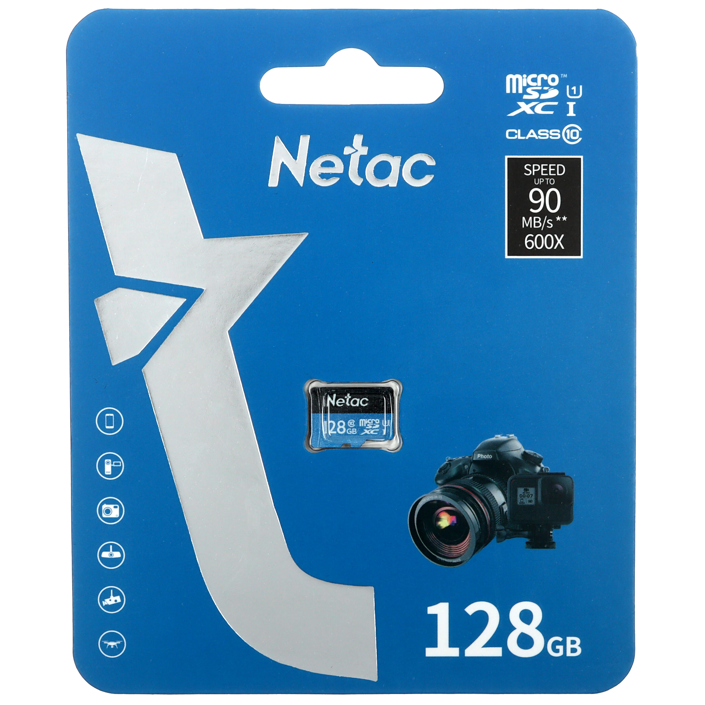 Карта памяти 128Gb Netac P500 Standard (NT02P500STN-128G-S)