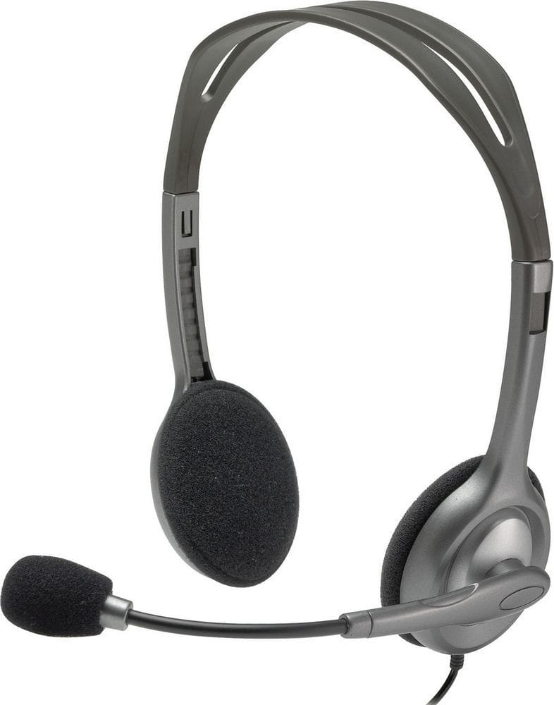 Наушники Logitech Stereo Headset H111 (981-000593) (накладные, полуоткрытые, 20-20000Гц, 32 Ом)