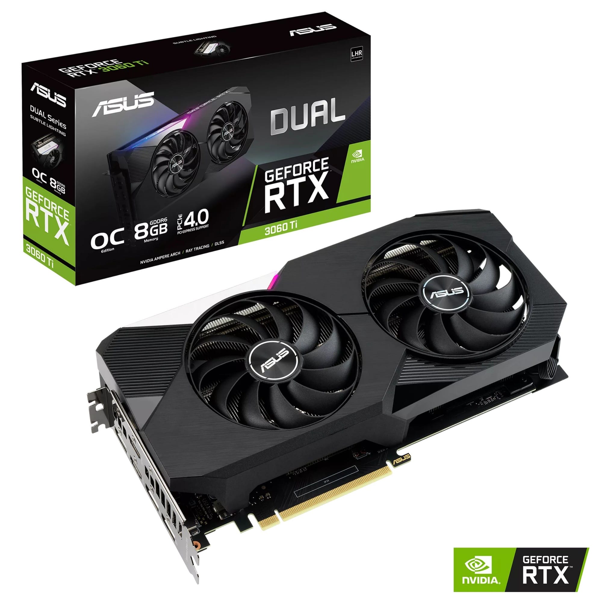 Видеокарта Asus RTX 3060 Ti V2 OC Edition (DUAL-RTX3060TI-O8G-V2)
