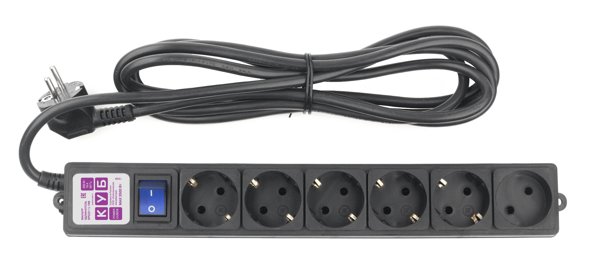 Сетевой фильтр Power Cube «КУБ» (SPG6-B1)