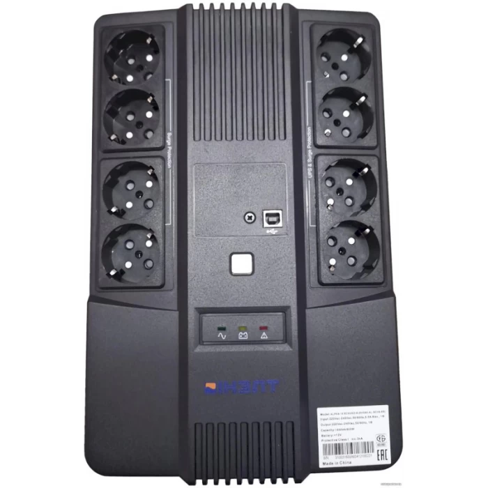 Источник бесперебойного питания 850VA IНЭЛТ ALPHA 850 SCHUKO-8 (IN850-AL-SCH8-KS)