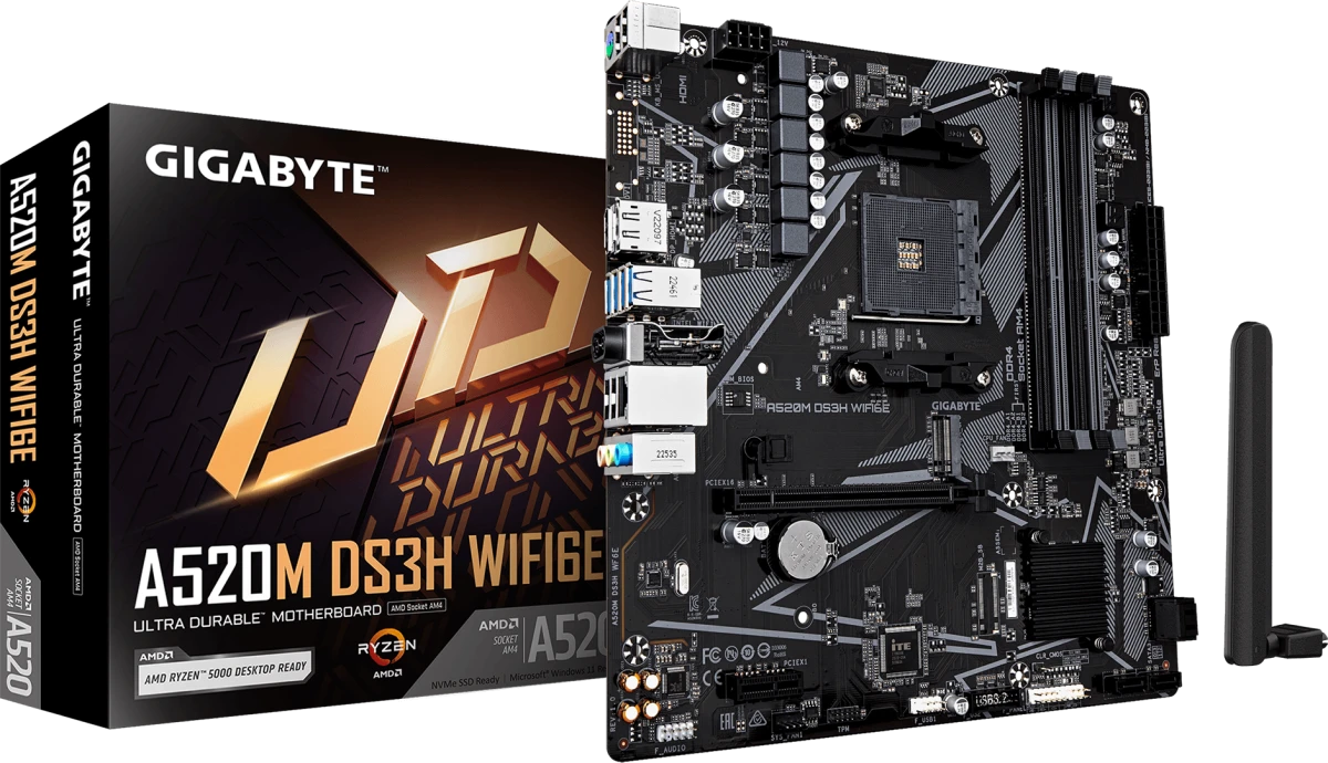 Материнская плата Gigabyte A520M DS3H WiFi6E