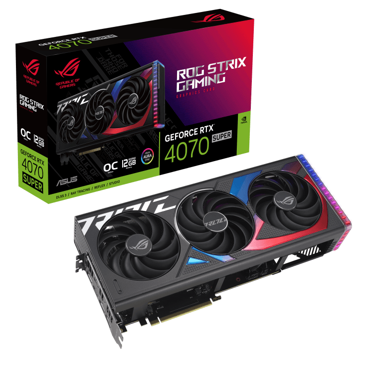 Видеокарта Asus RTX 4070 Super ROG Strix 12GB GDDR6X OC Edition (ROG-STRIX-RTX4070S-O12G-GAMING)
