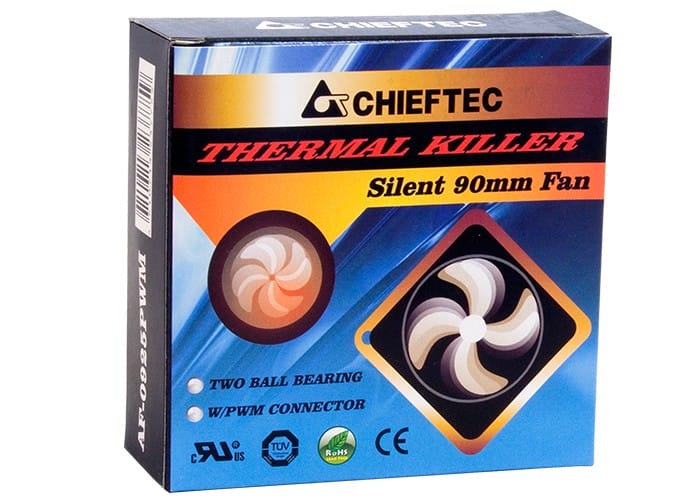 Вентилятор Chieftec AF-0925PWM (90 x 90 x 25, 2600 об/мин, 30-37 дБ, 4-pin/Molex)