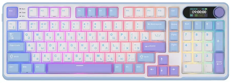 Клавиатура Royal Kludge RK-S98 RGB Taro Milk (RK Cream)
