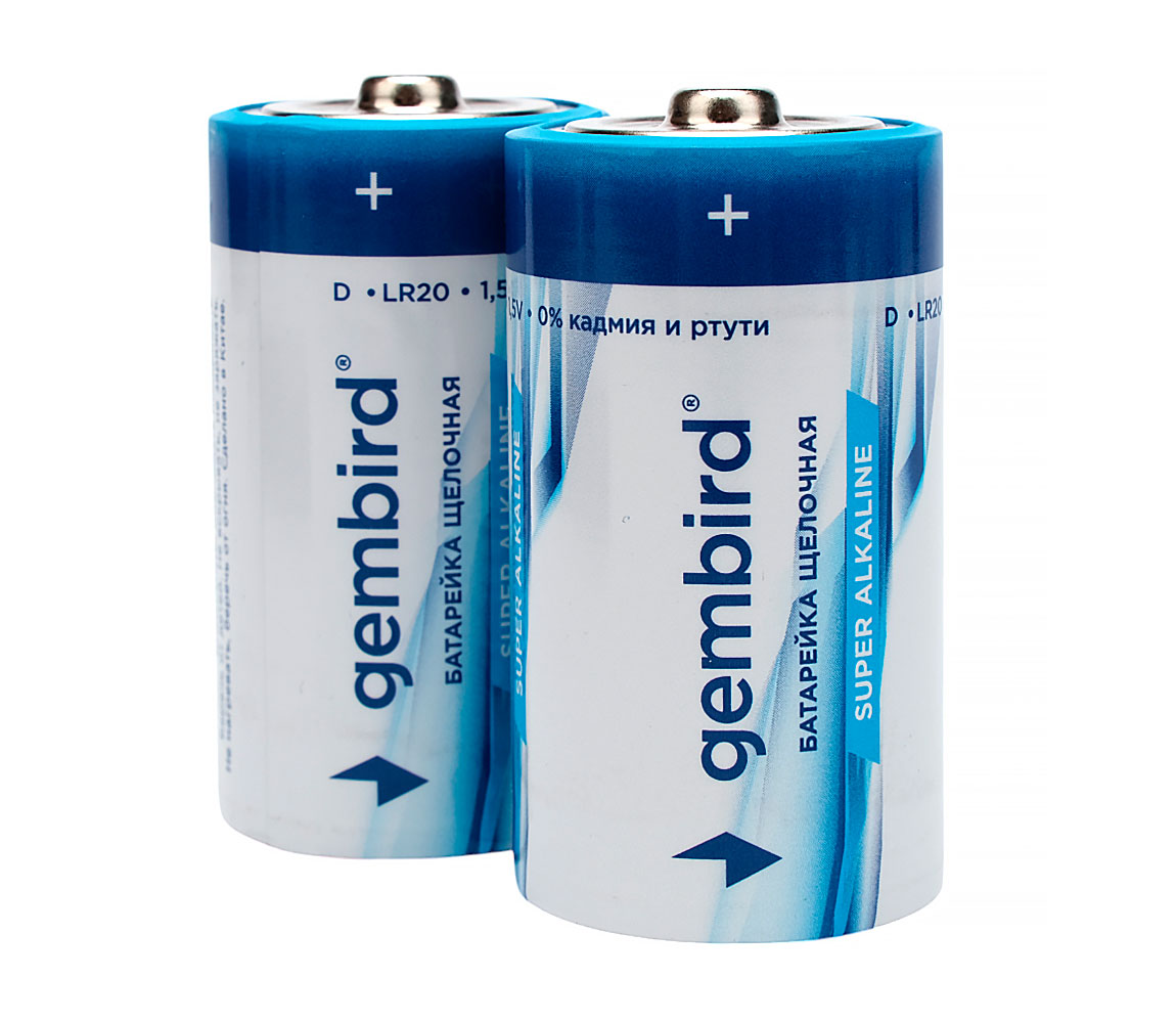 Батарейки Gembird GB-LR20-2F тип D (LR20), 2шт