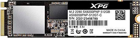 Жесткий диск SSD 512Gb ADATA XPG SX8200 Pro (ASX8200PNP-512GT-C) (PCI-Ex 3.0 x4, M.2, 3500/2300Mb/s)