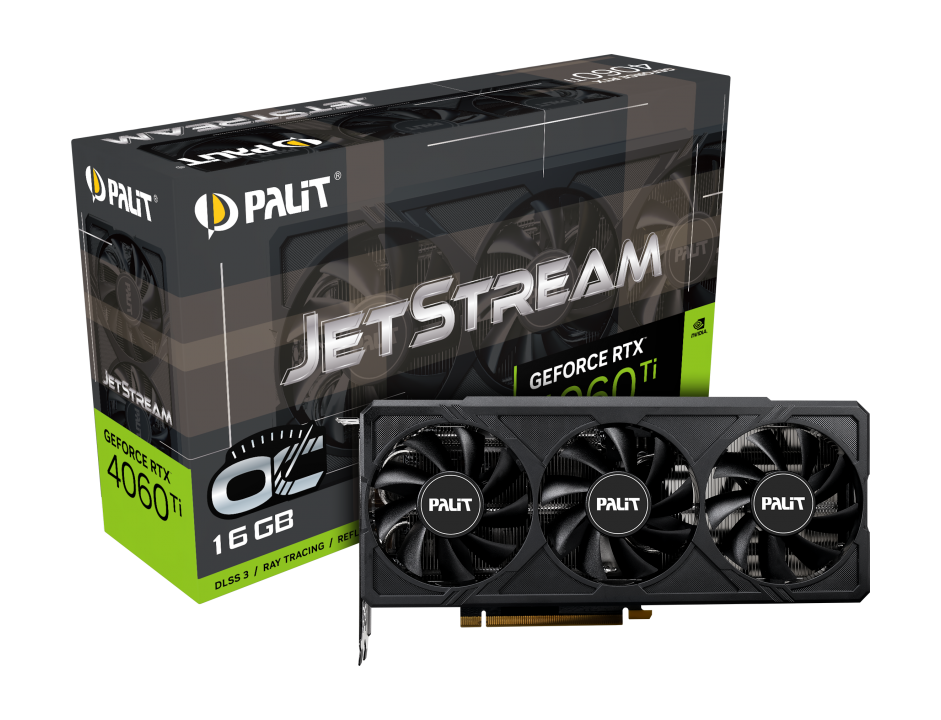 Видеокарта Palit RTX 4060Ti JetStream OC 16GB (NE6406TU19T1-1061J)