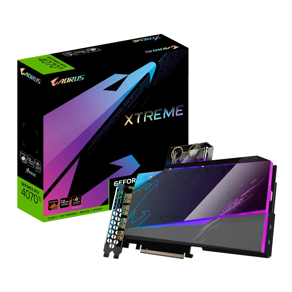 Видеокарта Gigabyte RTX 4070Ti Aorus Xtreme Waterforce WB (GV-N407TAORUSX WB-12GD)
