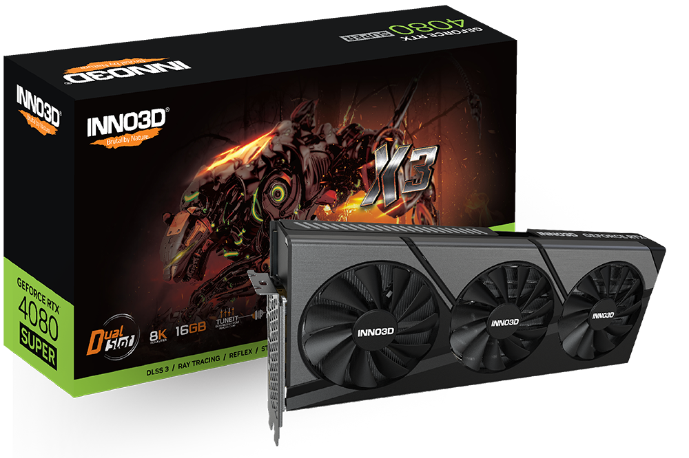 Видеокарта Inno3D RTX 4080 Super X3 (N408S3-166X-18703552)