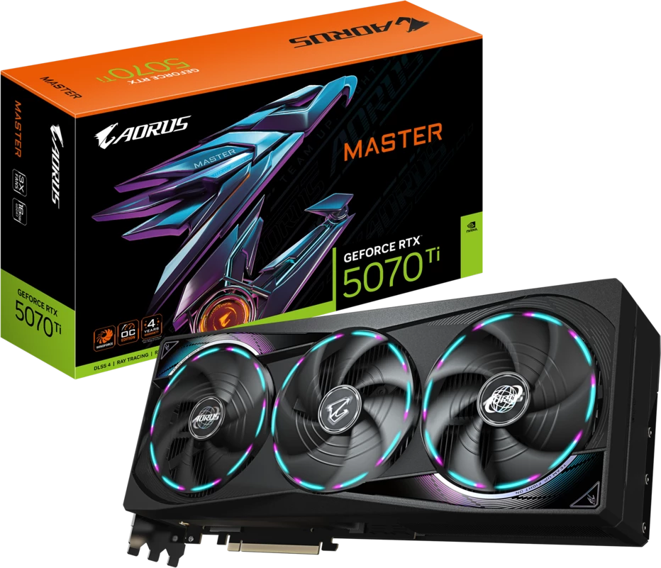 Видеокарта Gigabyte RTX 5070Ti Aorus Master (GV-N507TAORUS M-16GD)