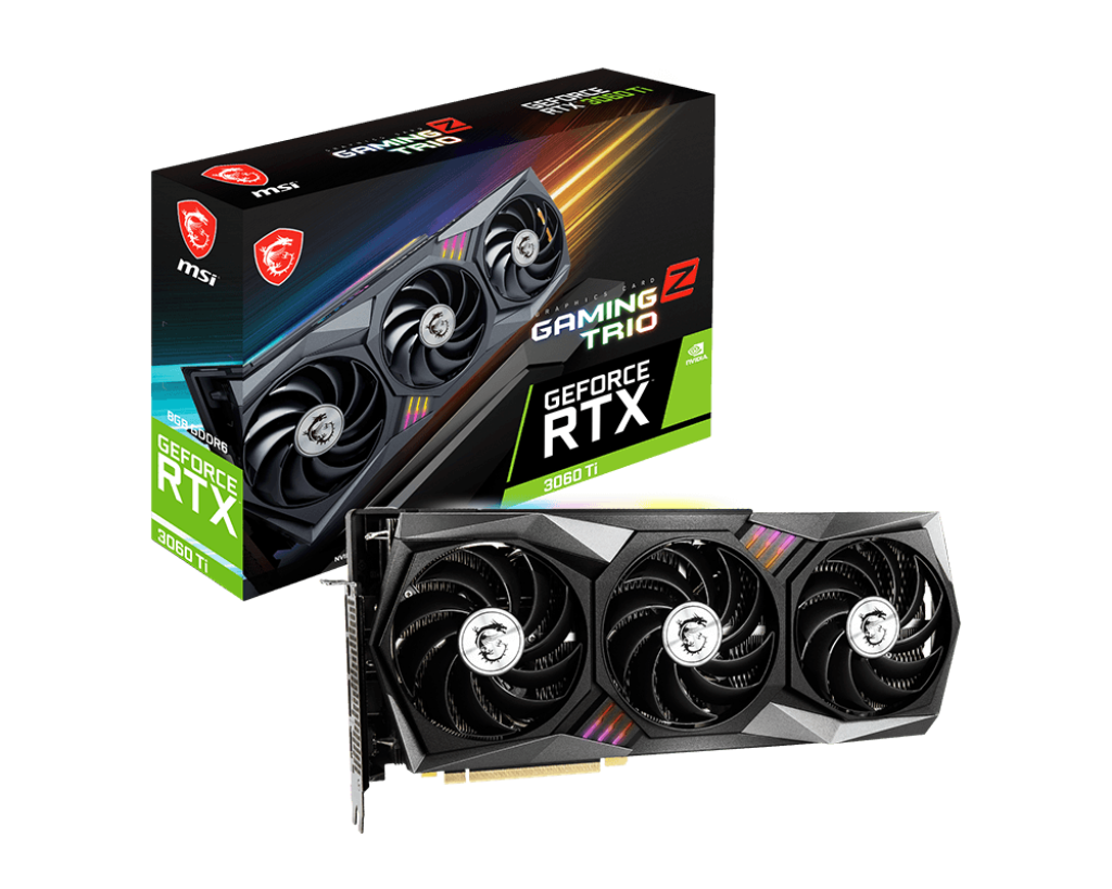 Видеокарта MSI RTX 3060Ti (RTX 3060 Ti GAMING Z TRIO 8G LHR)