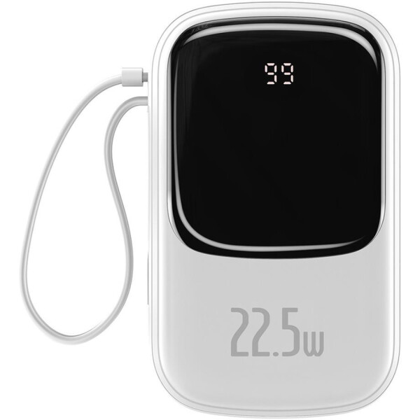 Портативное зарядное устройство Baseus Qpow Pro with cable Type-C built-in 22.5W (PPQD060302) (белый)