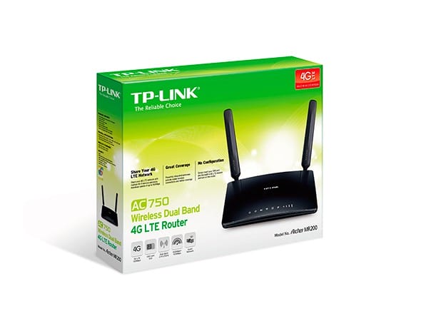 Беспроводной маршрутизатор (Wi-fi роутер) TP-Link Archer MR200 (4G LTE, 433Mbit/s, 4xLAN)