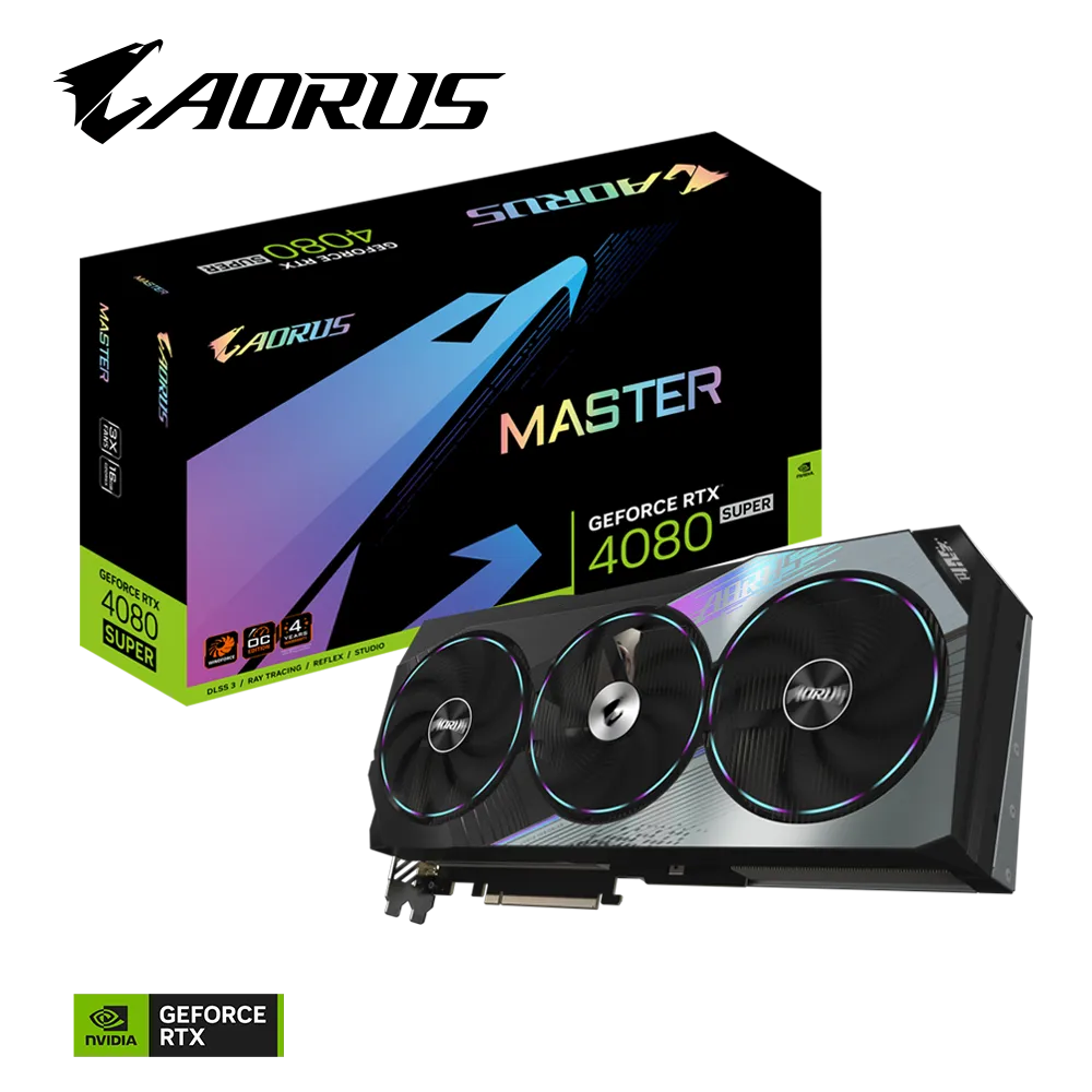 Видеокарта Gigabyte RTX 4080 Super Aorus Master 16G (GV-N408SAORUS M-16GD)