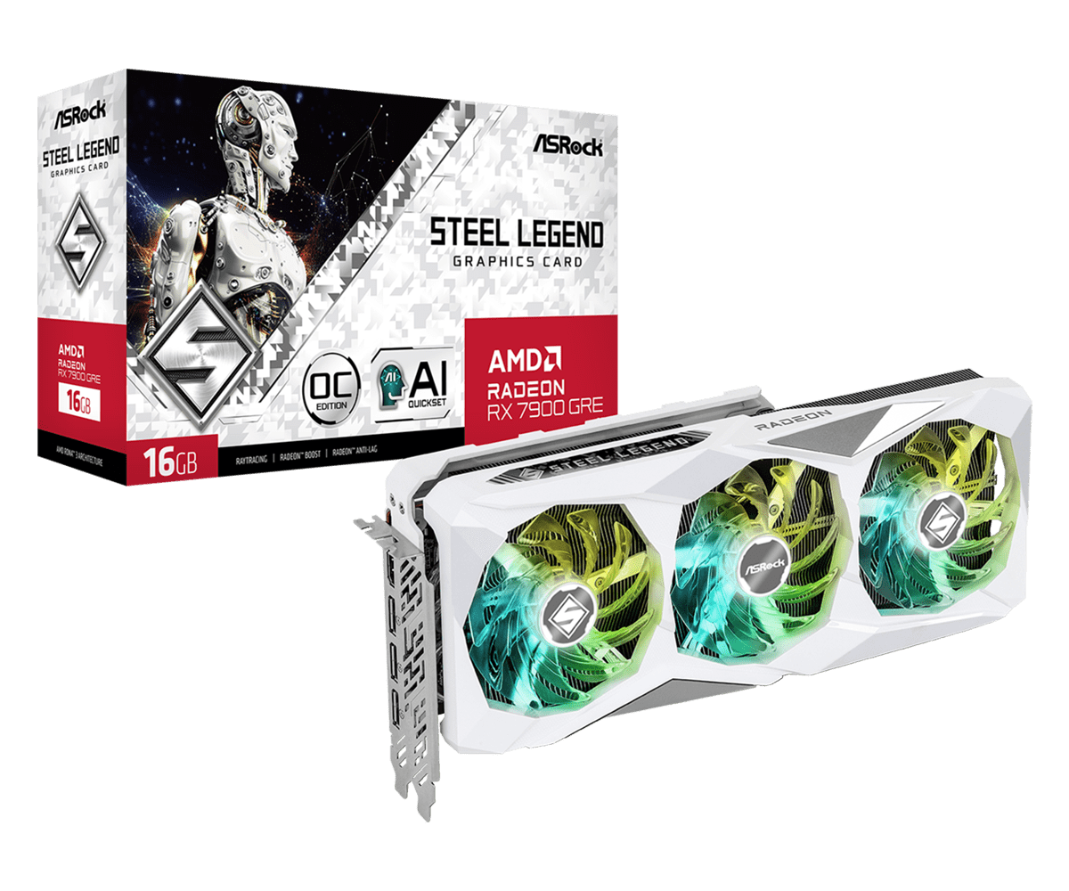 Видеокарта AsRock RX 7900 Steel Legend 16GB OC (GRE RX7900GRE SL 16GO)