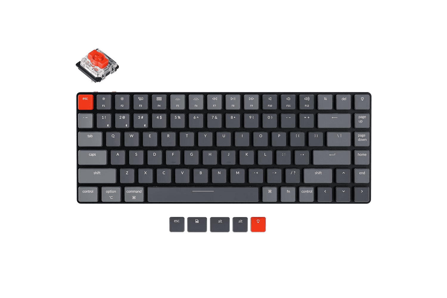 Клавиатура Keychron K3 V2 RGB K3-B1-RU Grey/Black (Gateron G Pro Red Switch)