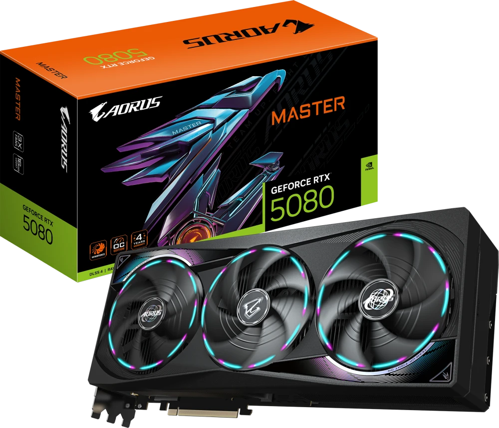 Видеокарта Gigabyte RTX 5080 Master 16G (GV-N5080AORUS M-16GD)