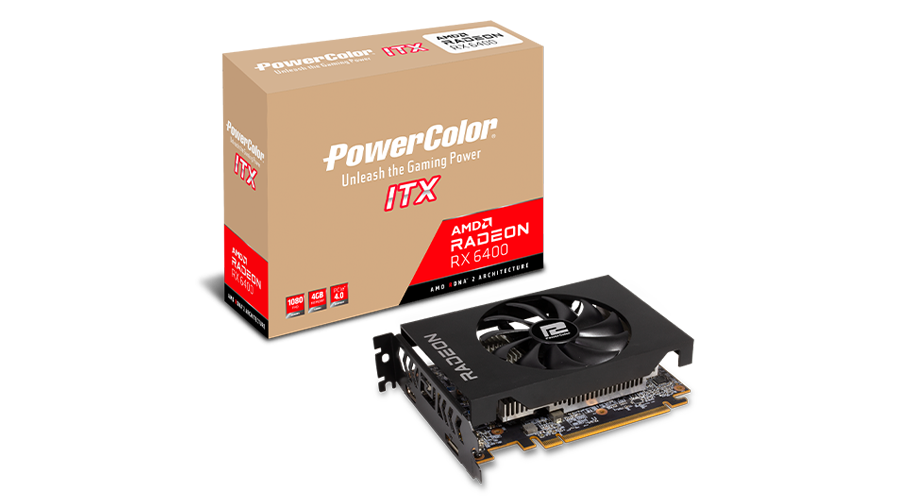 Видеокарта PowerColor RX 6400 (AXRX 6400 4GBD6-DH)
