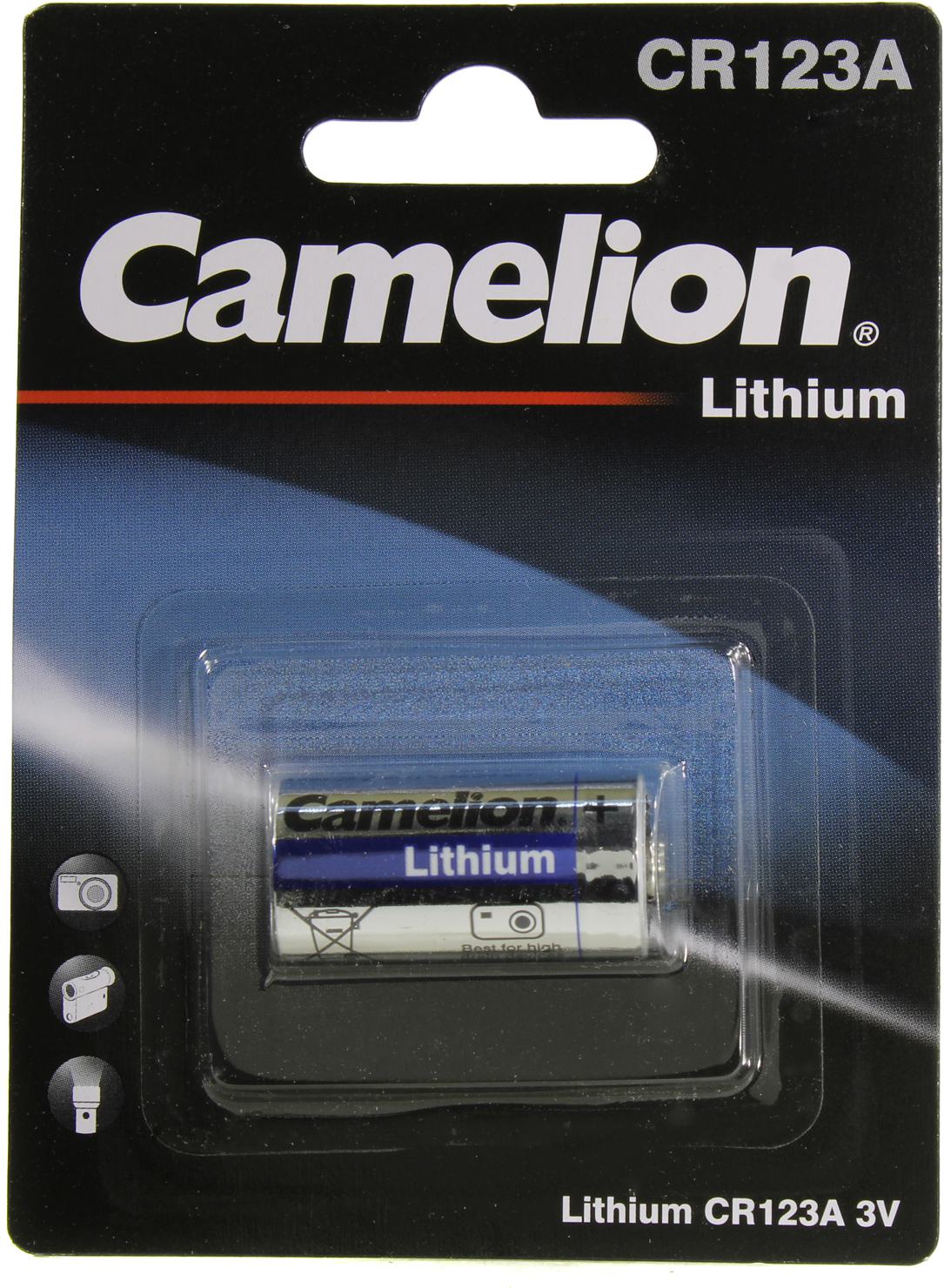 Батарейка Camelion CR123A Lithium Photo 3V (CR123A-BP1)