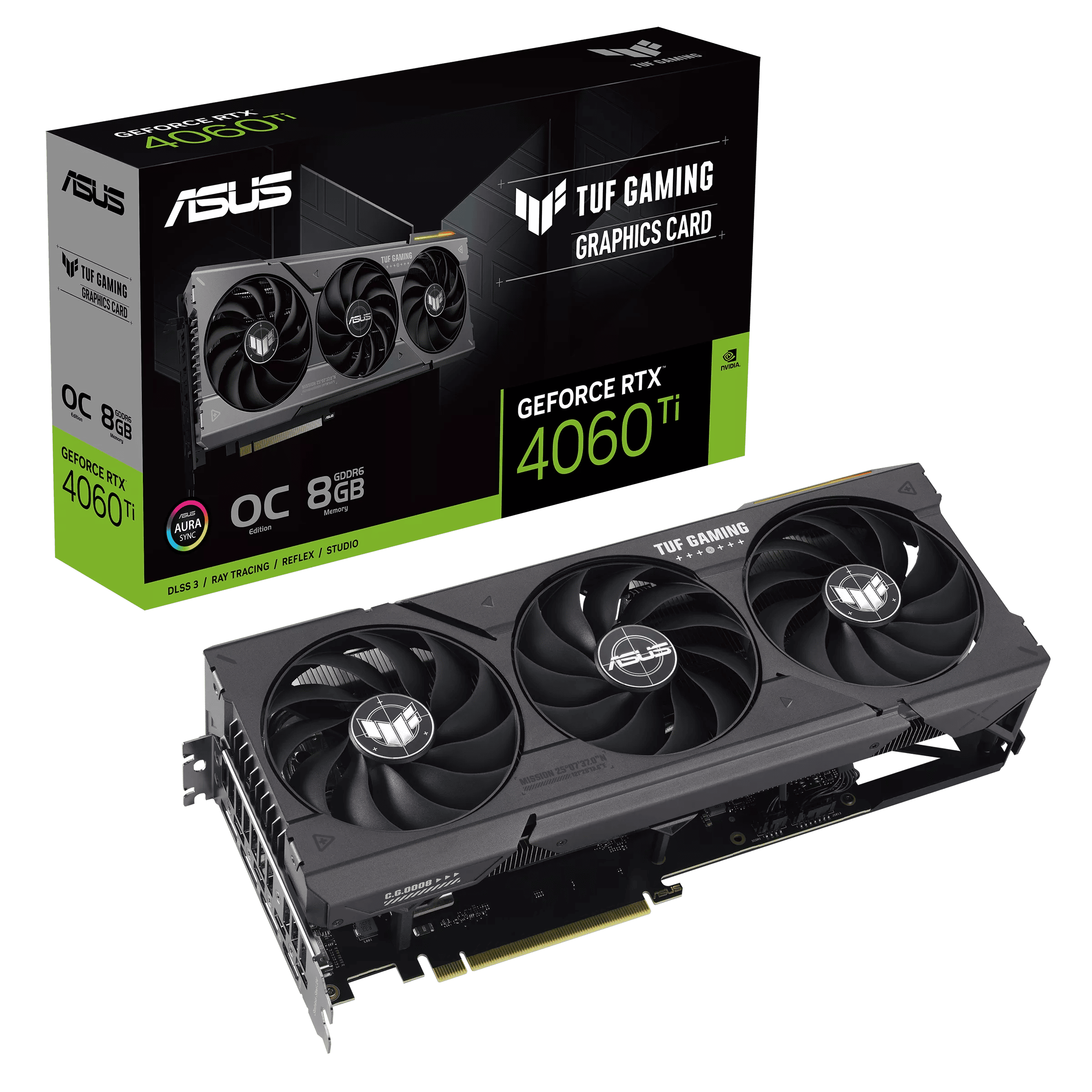 Видеокарта Asus RTX 4060Ti TUF Gaming OC Edition 8GB (TUF-RTX4060TI-O8G-GAMING)