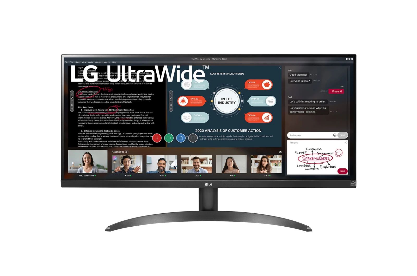 Монитор 29" LG UltraWide 29WP500-B