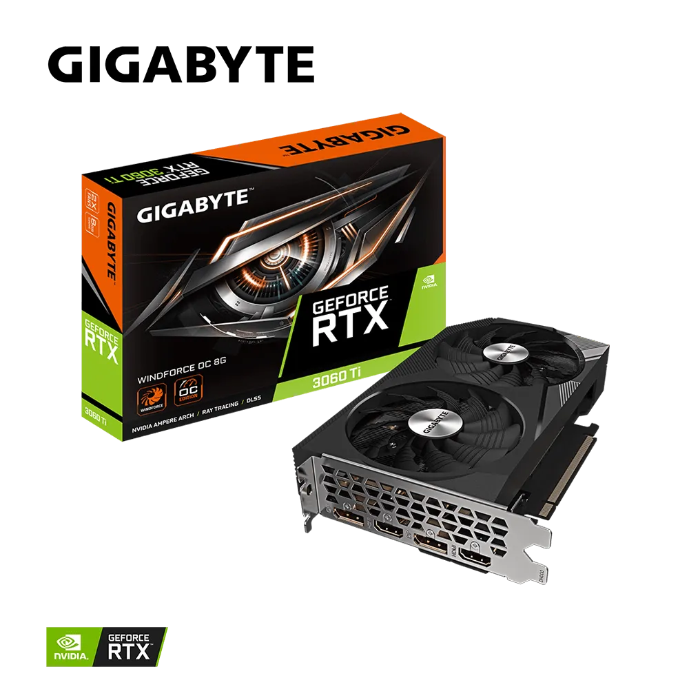 Видеокарта Gigabyte RTX 3060Ti (GV-N306TWF2OC-8GD rev 2.0)