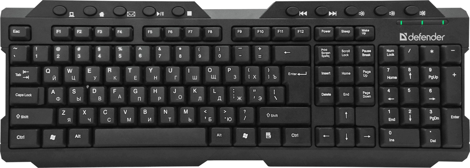 Клавиатура Defender ELEMENT HB-195 RU (45195) Black (радио)