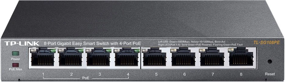 Коммутатор TP-Link TL-SG108PE