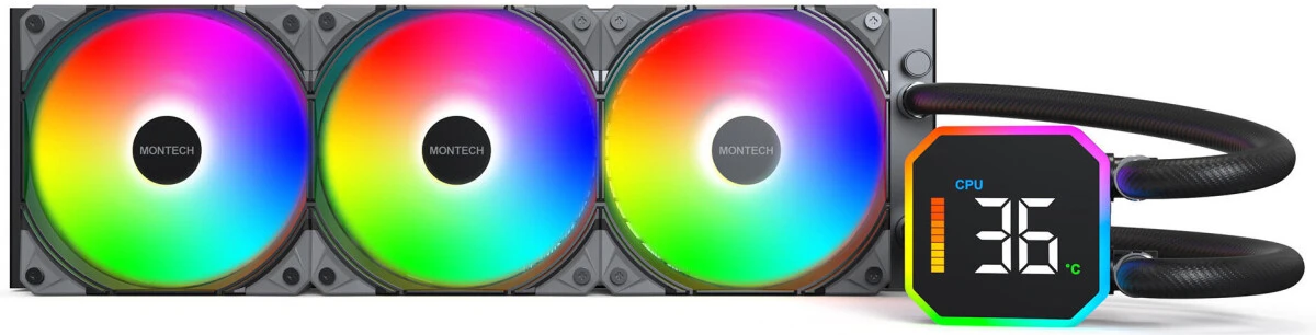 Система жидкостного охлаждения Montech HyperFlow Digital 360 (черный)