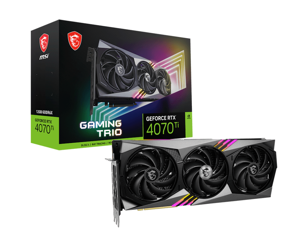 Видеокарта MSI RTX 4070Ti (RTX 4070 Ti GAMING TRIO 12G)