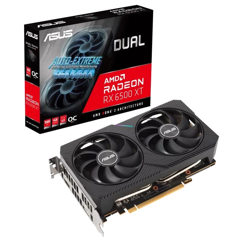 Видеокарта Asus RX 6500XT Dual Radeon OC (DUAL-RX6500XT-O4G)