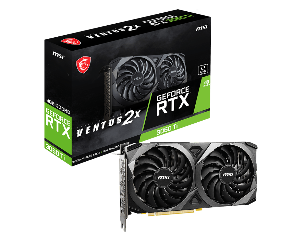 Видеокарта MSI RTX 3060Ti (RTX 3060 Ti Ventus 2X 8G V1 LHR)