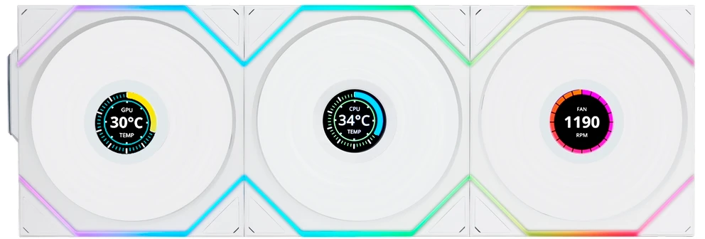 Набор вентиляторов Lian Li Uni Fan TL 120 Wireless 12TLLCD1W3W (G99.12TLLCD1W3W.R0)