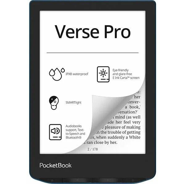 Электронная книга PocketBook 634 Azure (PB634-A-CIS)