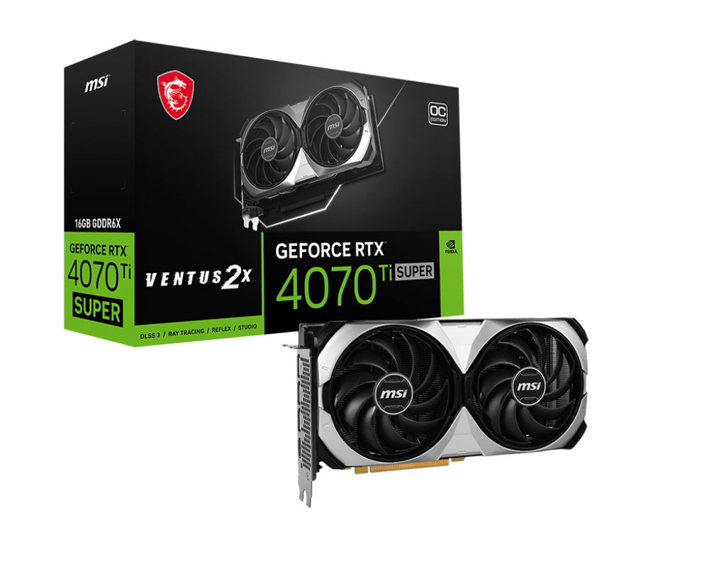 Видеокарта MSI RTX 4070Ti Super (RTX 4070 Ti SUPER 16G VENTUS 2X OC)