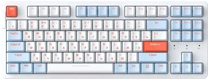 Клавиатура Dareu A87X (Dareu Blue Sky V3, белый/синий)