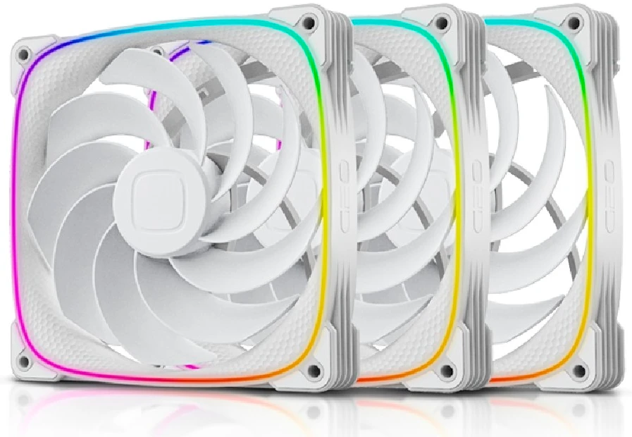 Набор вентиляторов Geometric Future Squama 2503R-14 Triple Pack (белый) (1F2503R314100)