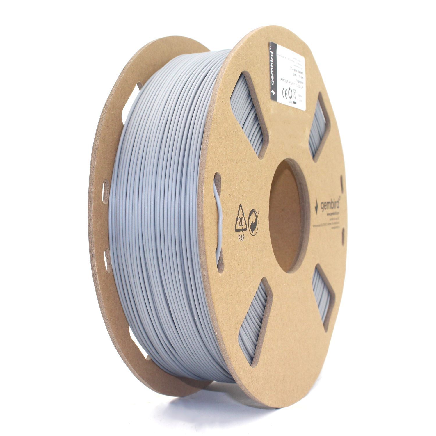 Филамент Gembird 3DP-PLA+1.75-02-GR