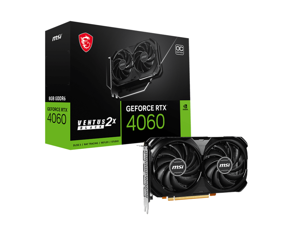 Видеокарта MSI RTX 4060 (RTX 4060 VENTUS 2X BLACK 8G OC)
