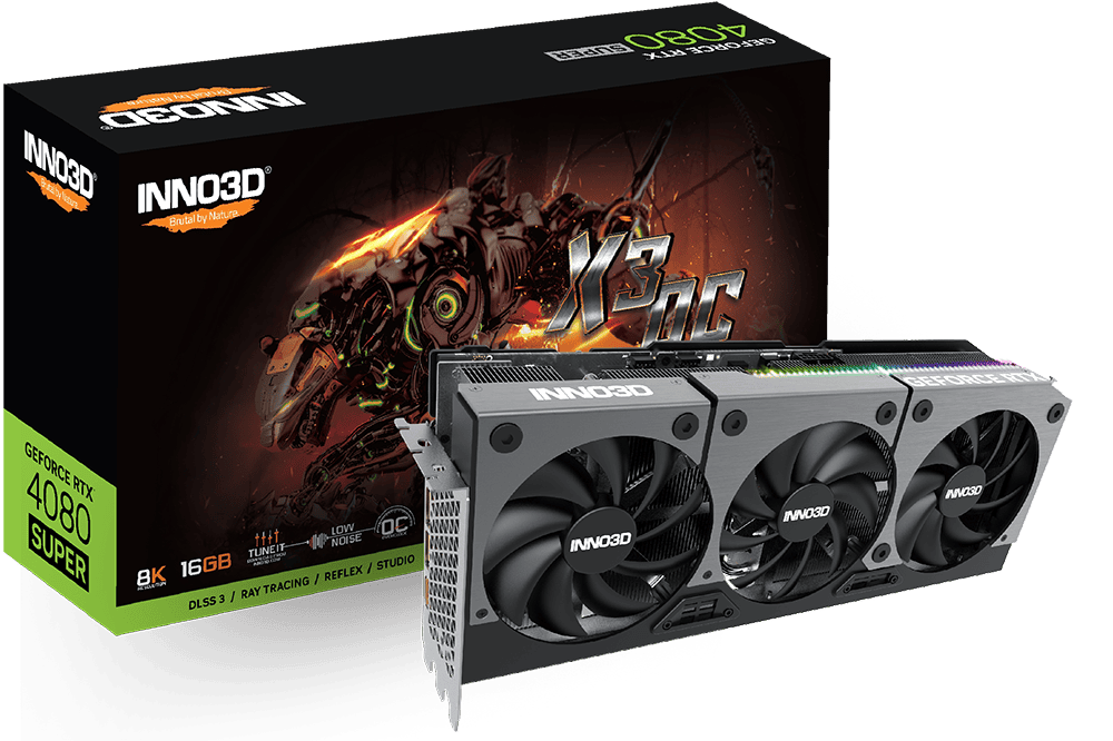 Видеокарта Inno3D RTX 4080 Super X3 OC (N408S3-166XX-187049N)