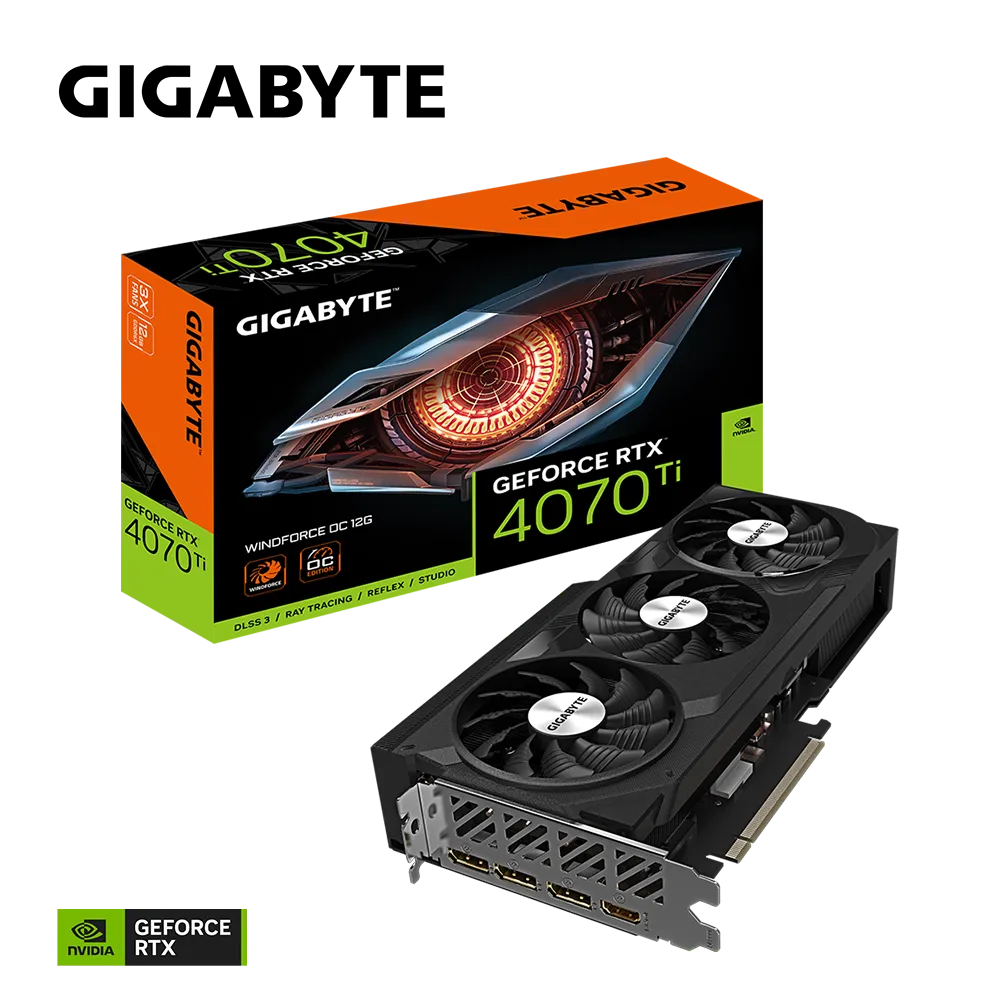 Видеокарта Gigabyte RTX 4070Ti WINDFORCE OC 12GB (GV-N407TWF3OC-12GD)