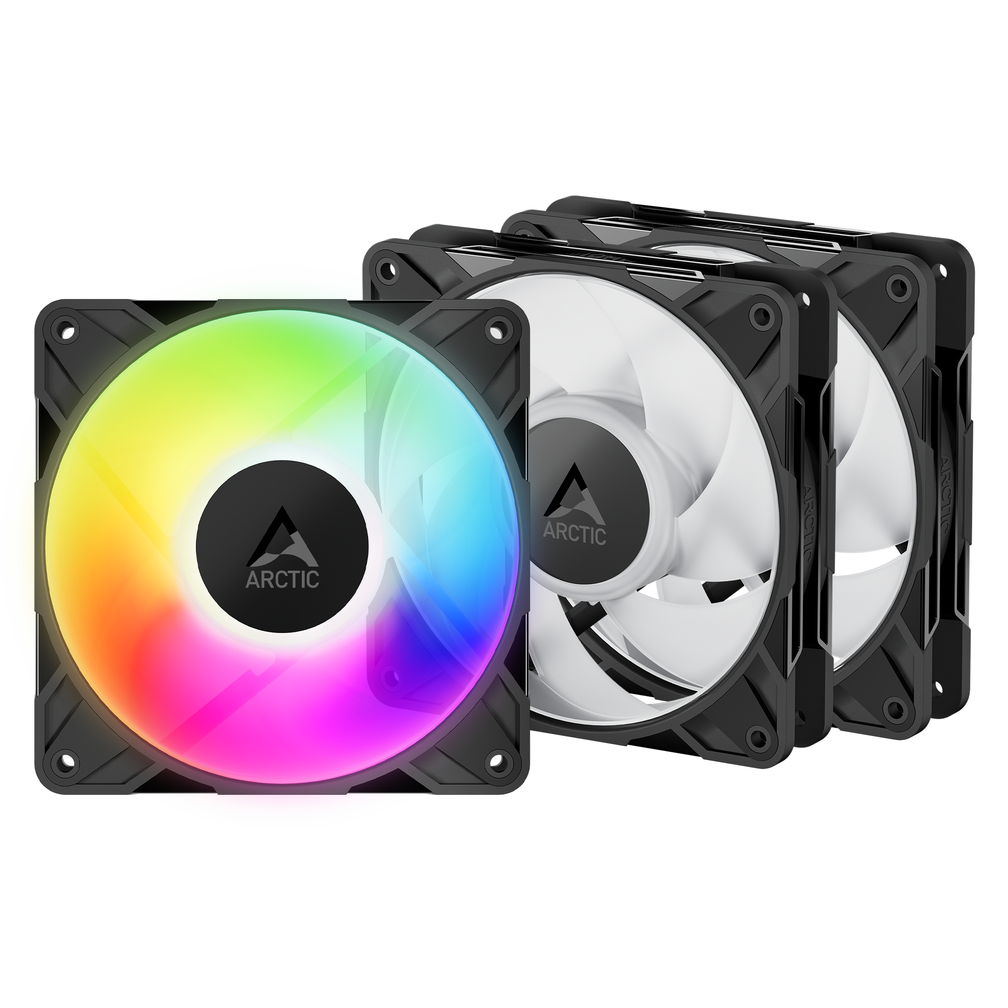 Набор вентиляторов Arctic P12 Pro A-RGB LN PST PWM Black 3xPack (ACFAN00347A)