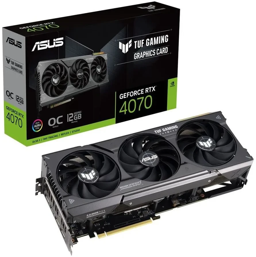 Видеокарта Asus RTX 4070 TUF Gaming OC Edition (TUF-RTX4070-O12G-GAMING)