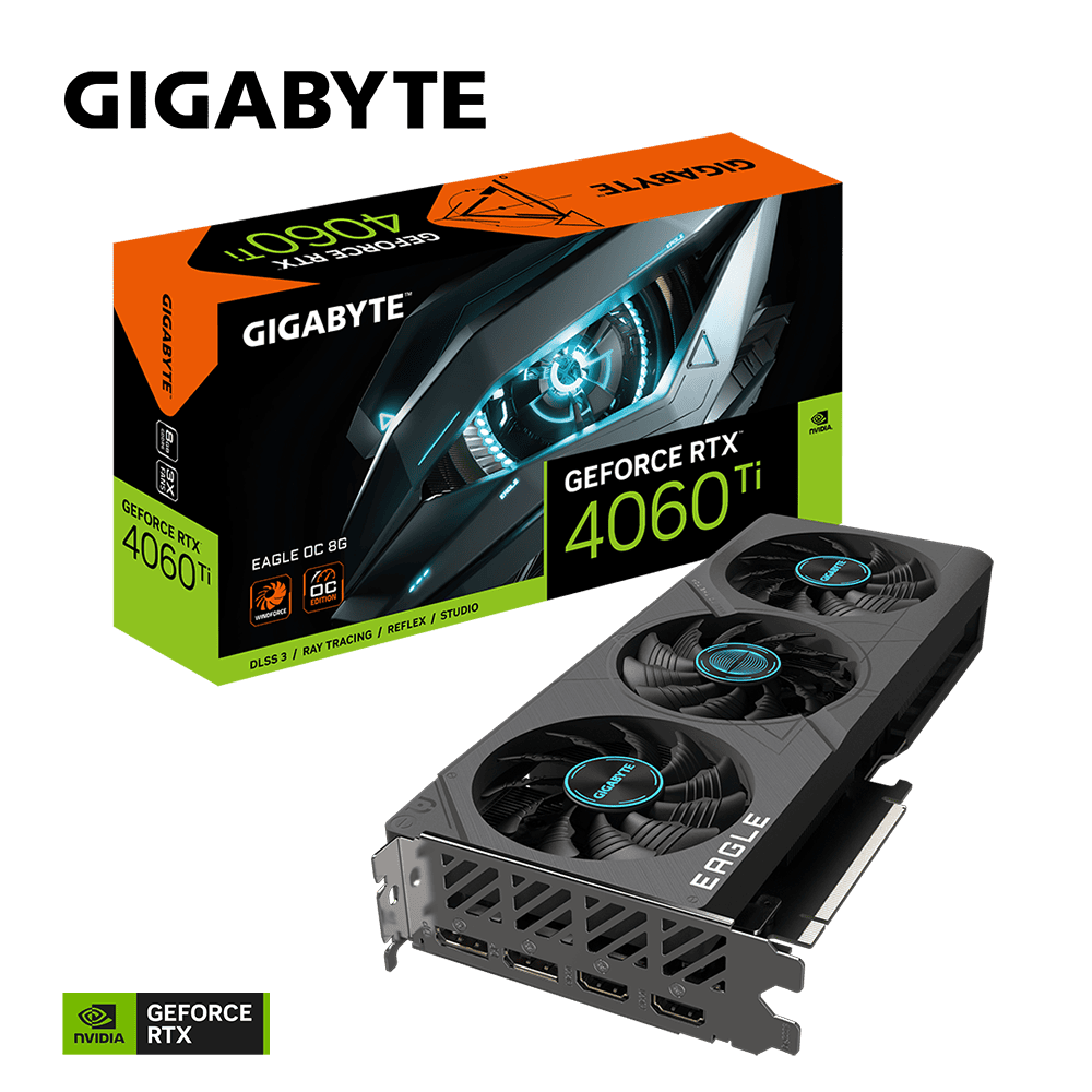 Видеокарта Gigabyte RTX 4060Ti (GV-N406TEAGLE OC-8GD)