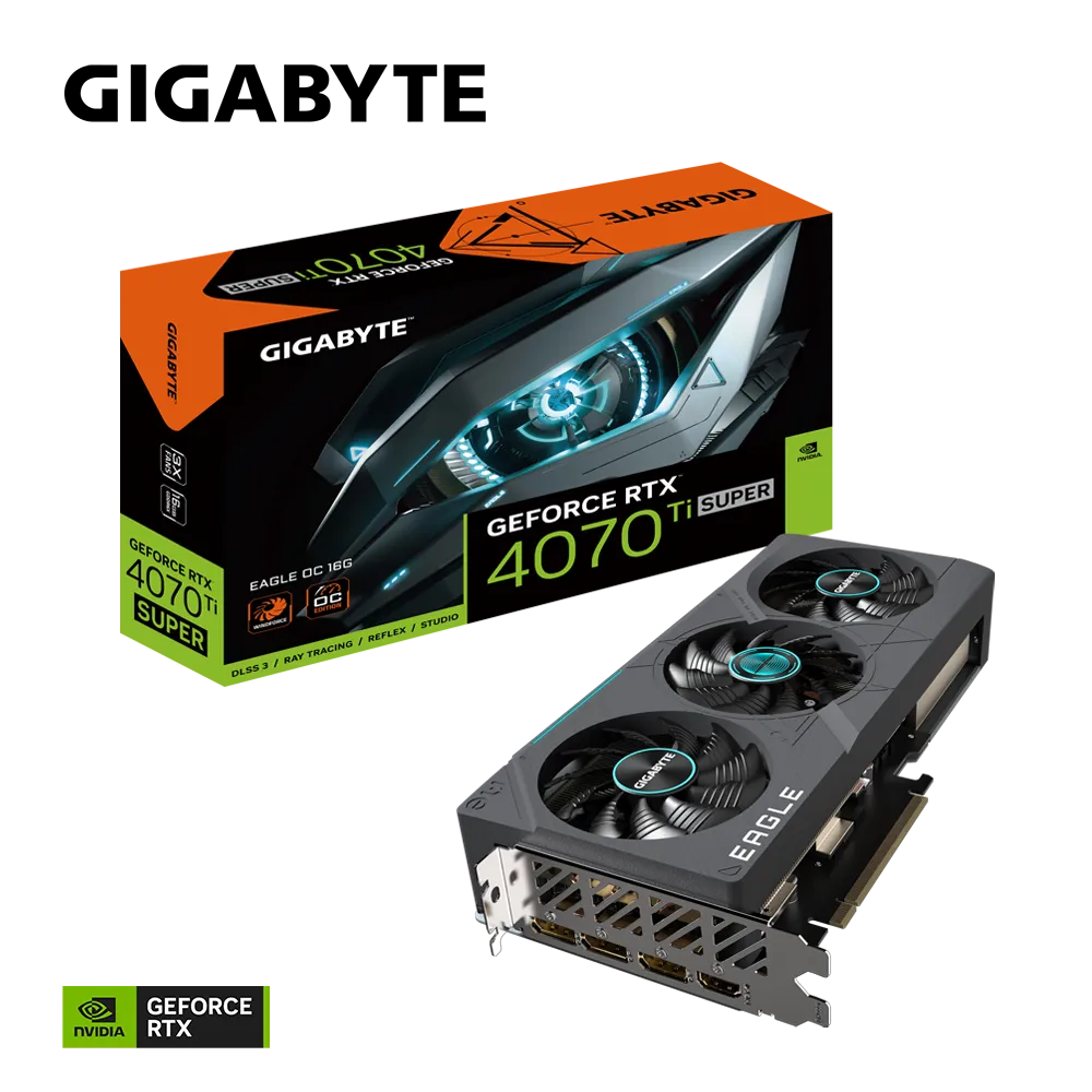 Видеокарта Gigabyte RTX 4070Ti Super EAGLE OC 16G (GV-N407TSEAGLE OC-16GD)